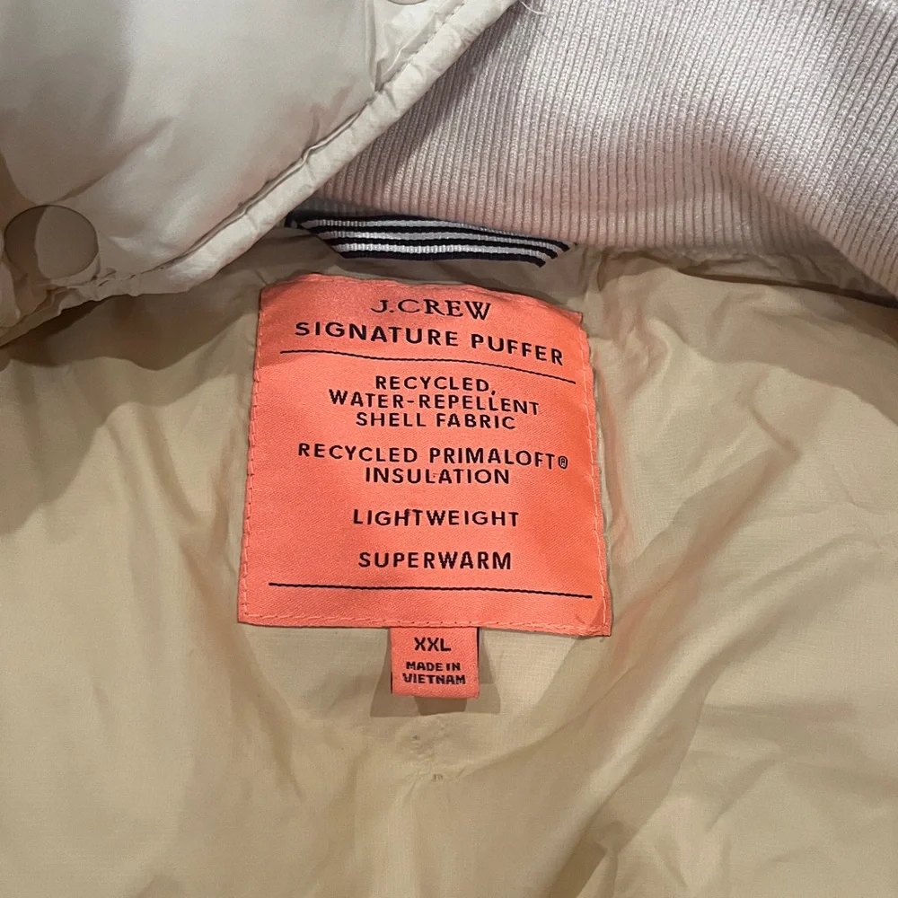 Mens J Crew signature puffer coat